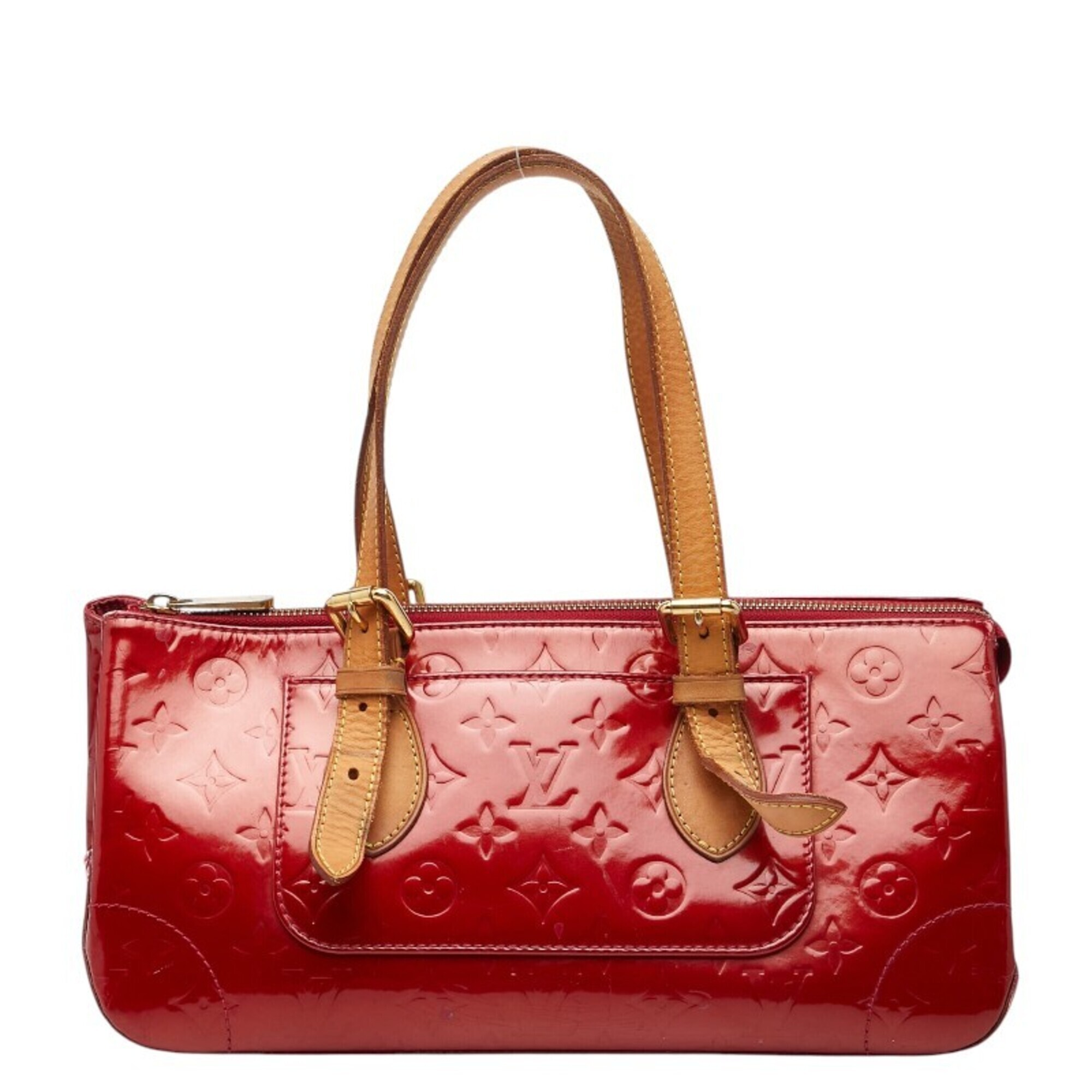 Louis Vuitton Monogram Vernis Rosewood Avenue Handbag M93507 Pomme D'amour Re...